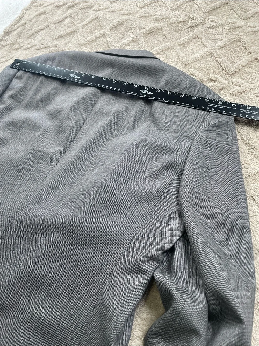 Hart Schaffner Marx Gray/Black Two-Button Sport Coat Size 42 L Business